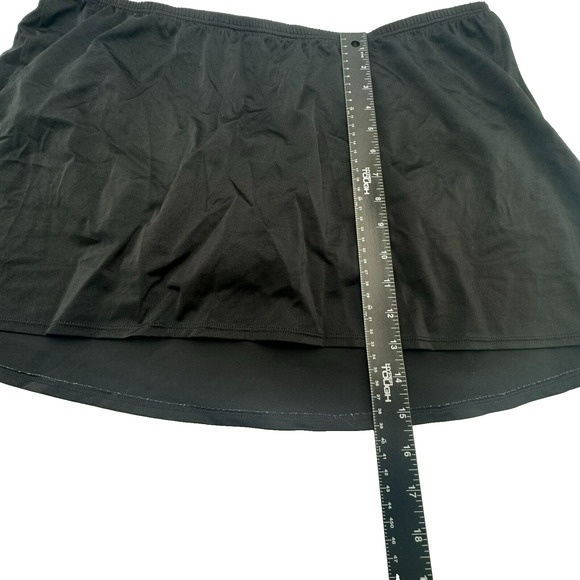 LANE BRYANT CACIQUE | Size 20 2X Black Stretch Side Slits Swim Skirt‎ Bottoms - Picture 3 of 7